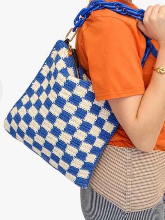 Clare V. Handbags - Clare V Crochet Cotton Foldover Clutch